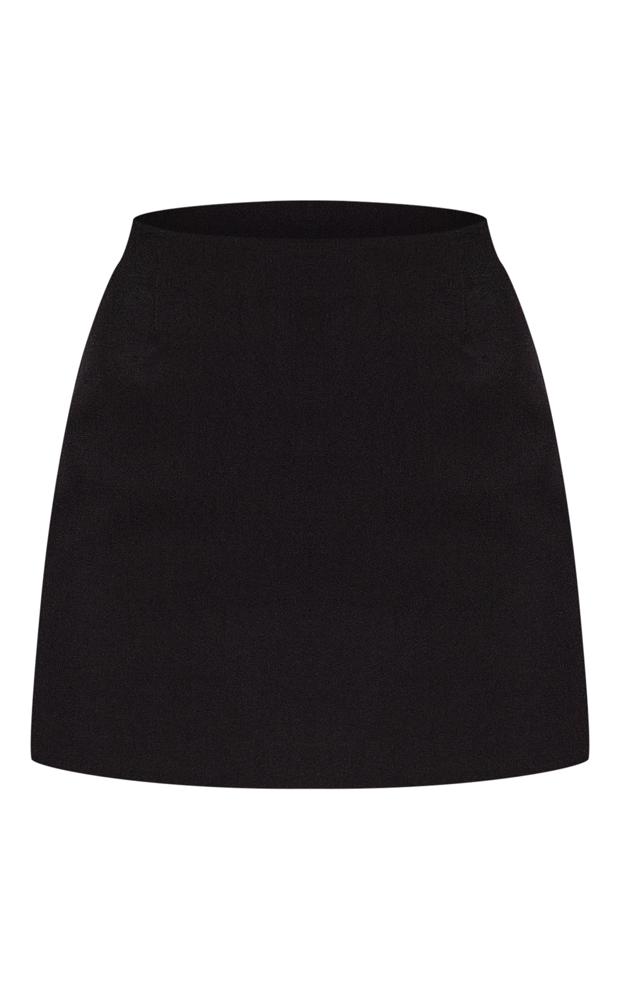 Tall Black Woven  A Line Mini Skirt image 6