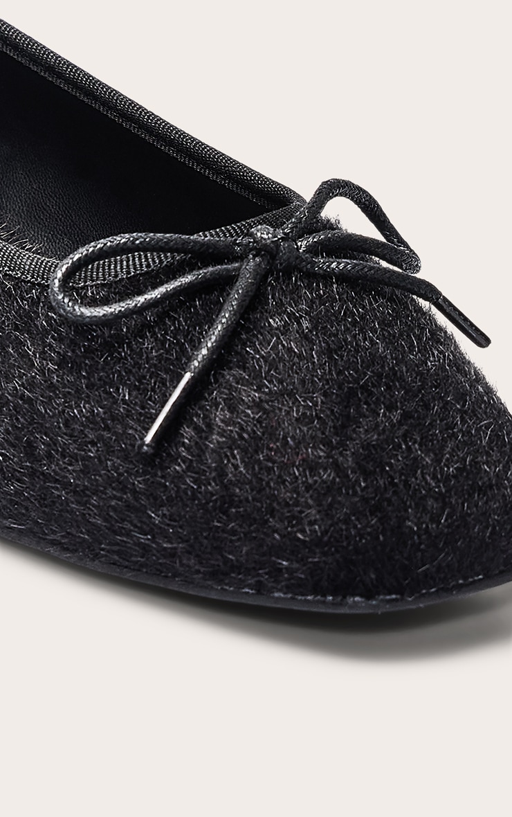 Black Pony Hair Ballet Pump image 5