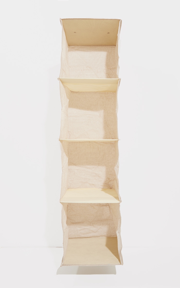 Storage Hanging Wardrobe Organiser Beige image 3