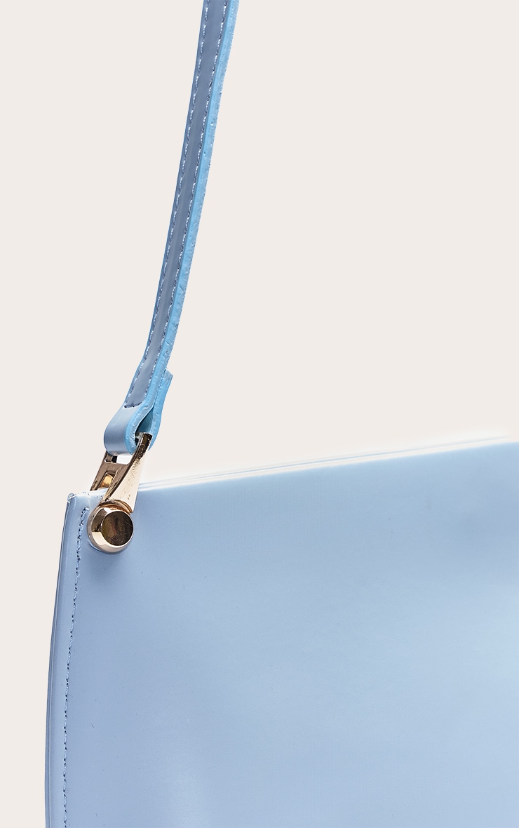 Baby Blue Matte Shoulder Teardrop Strap Bag image 4
