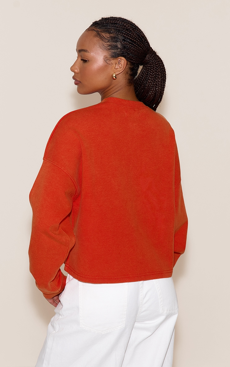Petite Paprika Quarter Zip Up Sweatshirt image 2