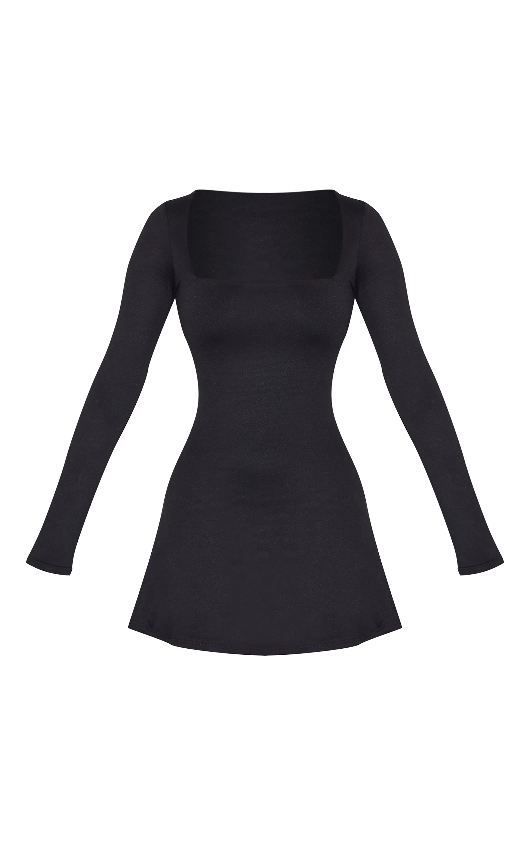 Black Double Contour Square Neck Bodycon Dress image 5