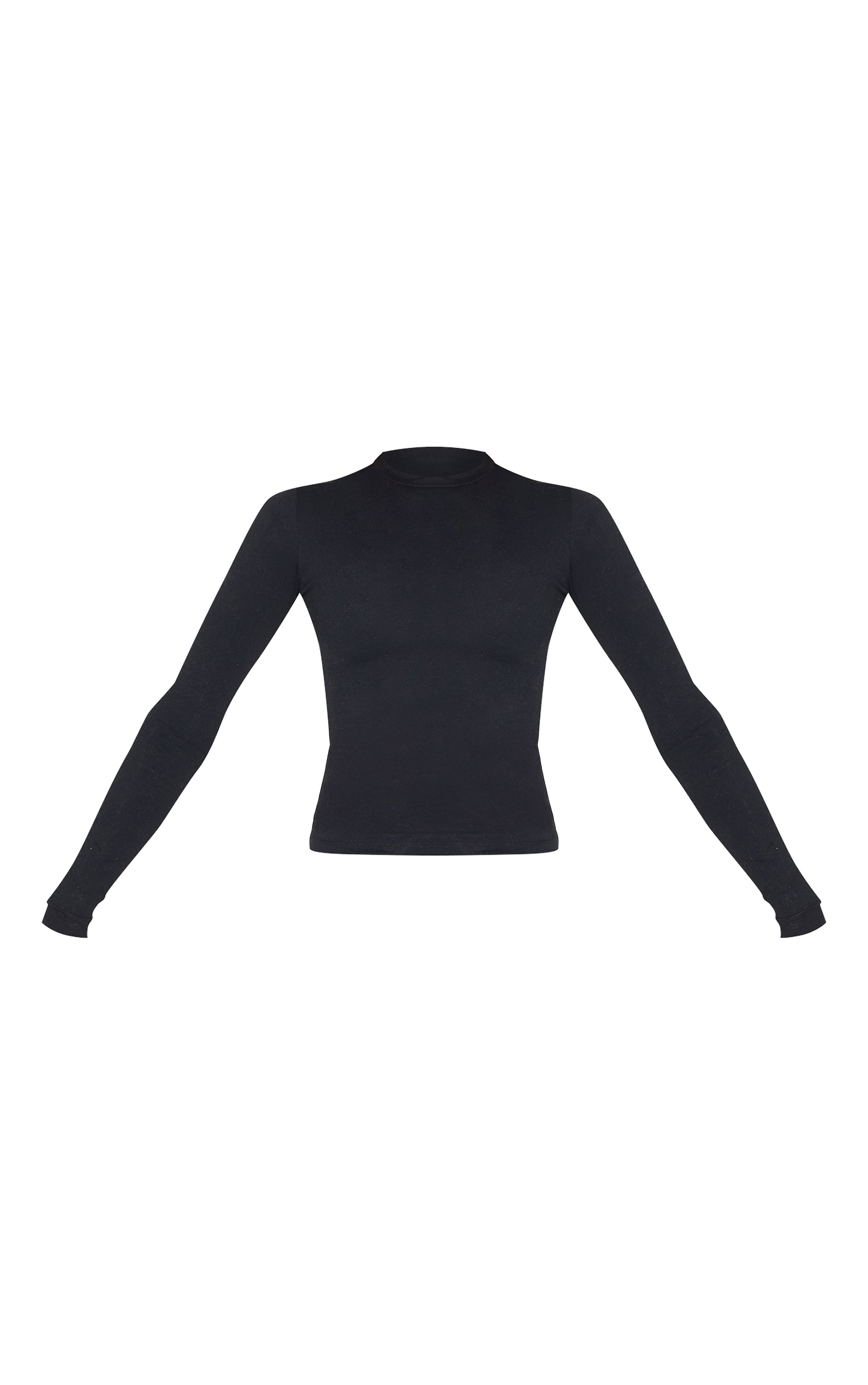Tall Black Contour Sculpt Long Sleeve T Shirt image 5