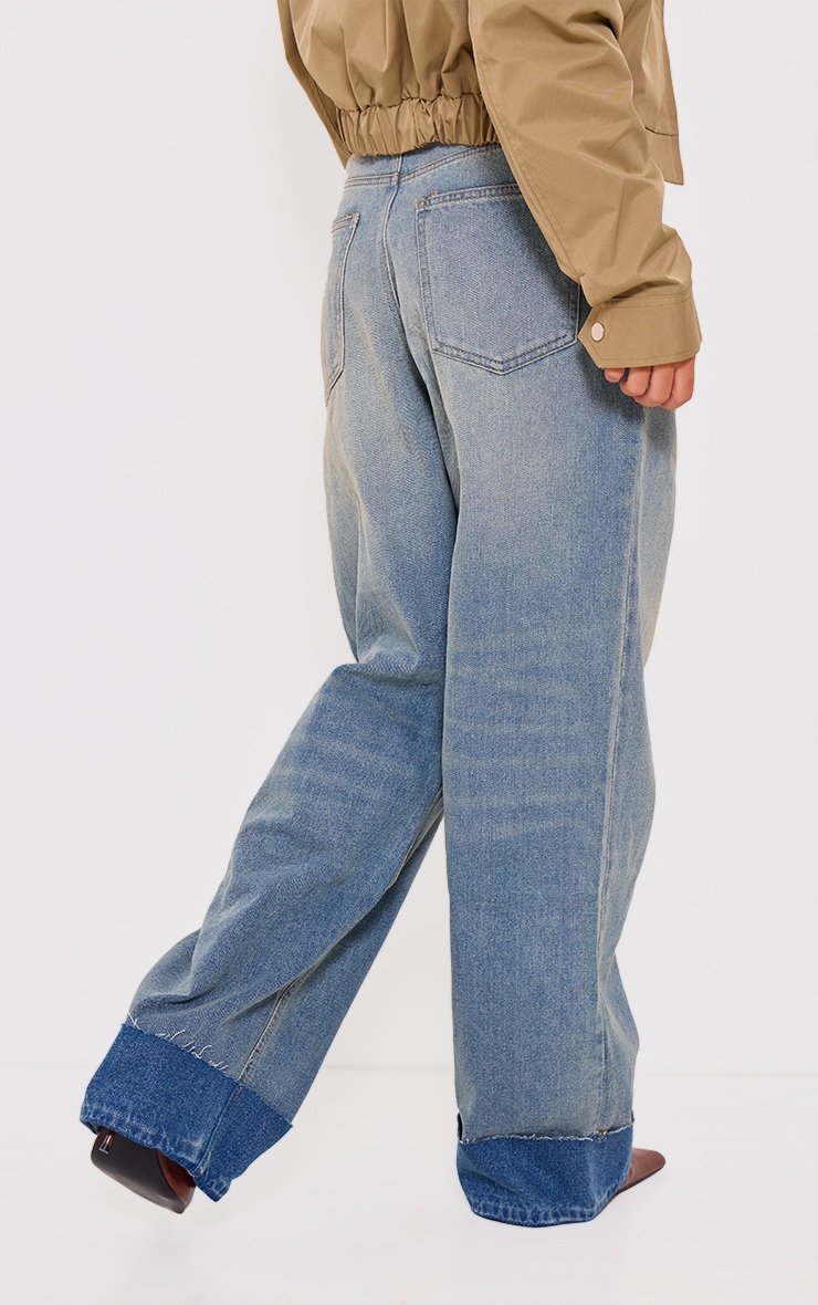 Womens Blue Jeans Light Dark Blue Jeans PrettyLittleThing UAE