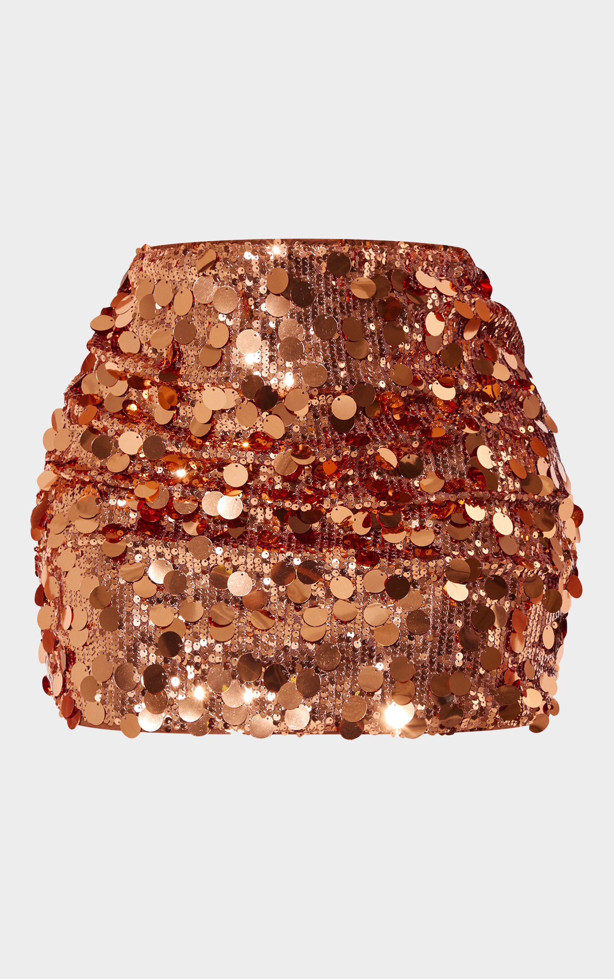 Shape Bronze Disc Sequin Mini Skirt image 6