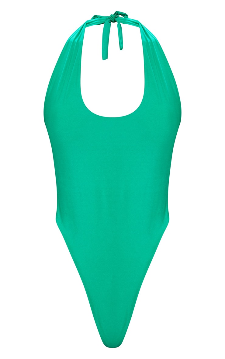 Green High Leg Swimsuit Swimwear PrettyLittleThing