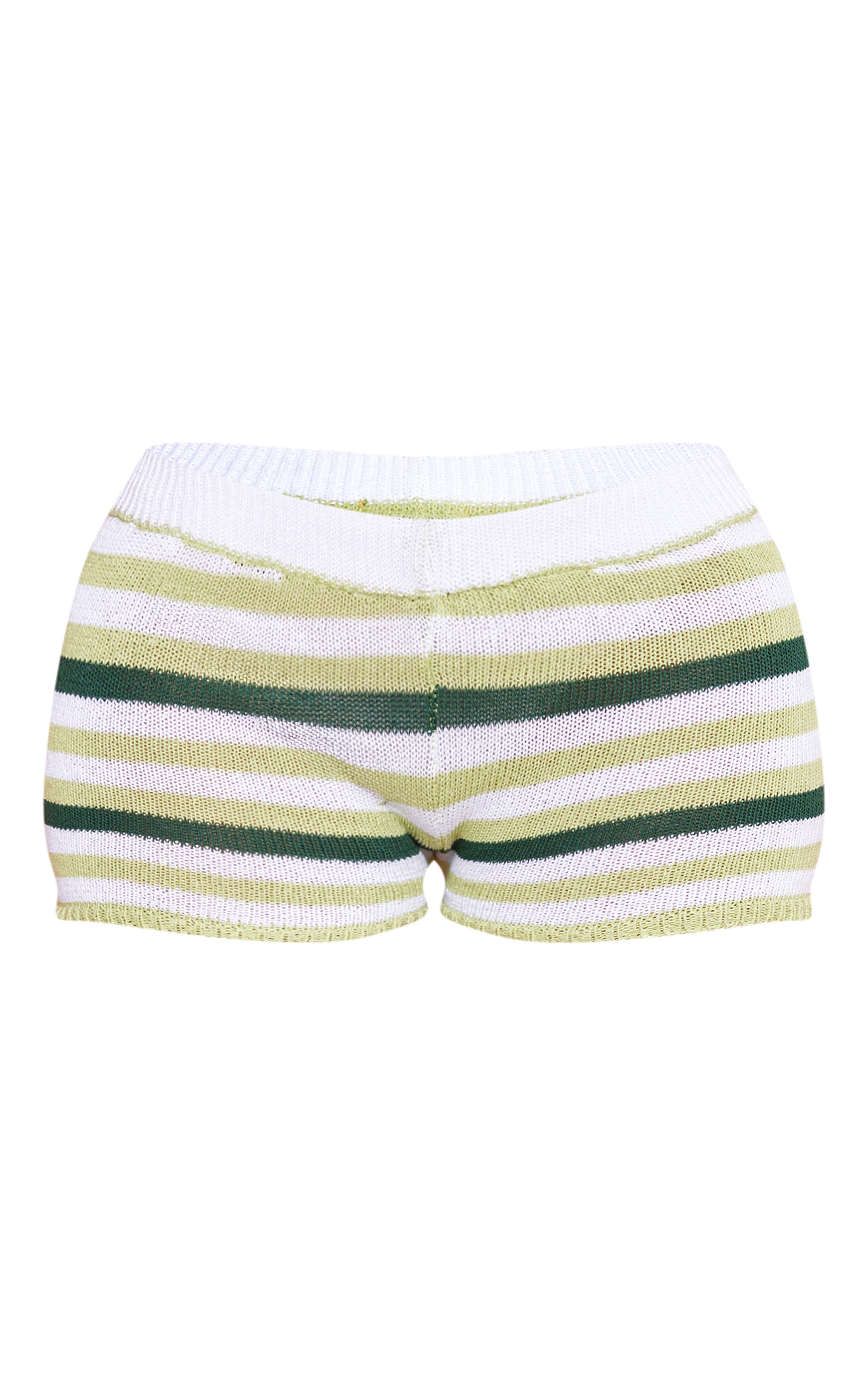 Shape Green Knit Contrast Hot Pants image 6