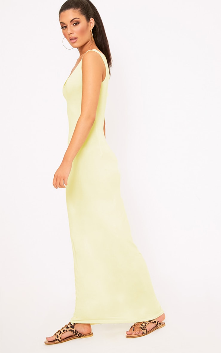 Basic Lemon Maxi Dress | Dresses | PrettyLittleThing