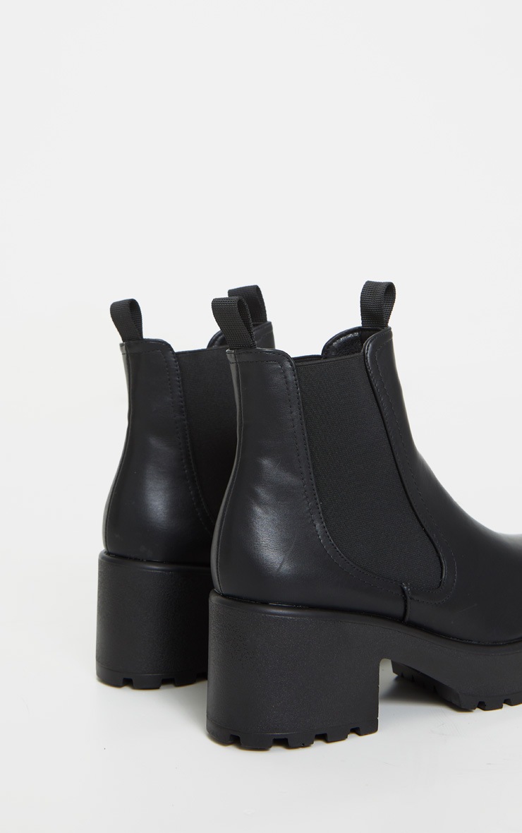 black matte chelsea boots