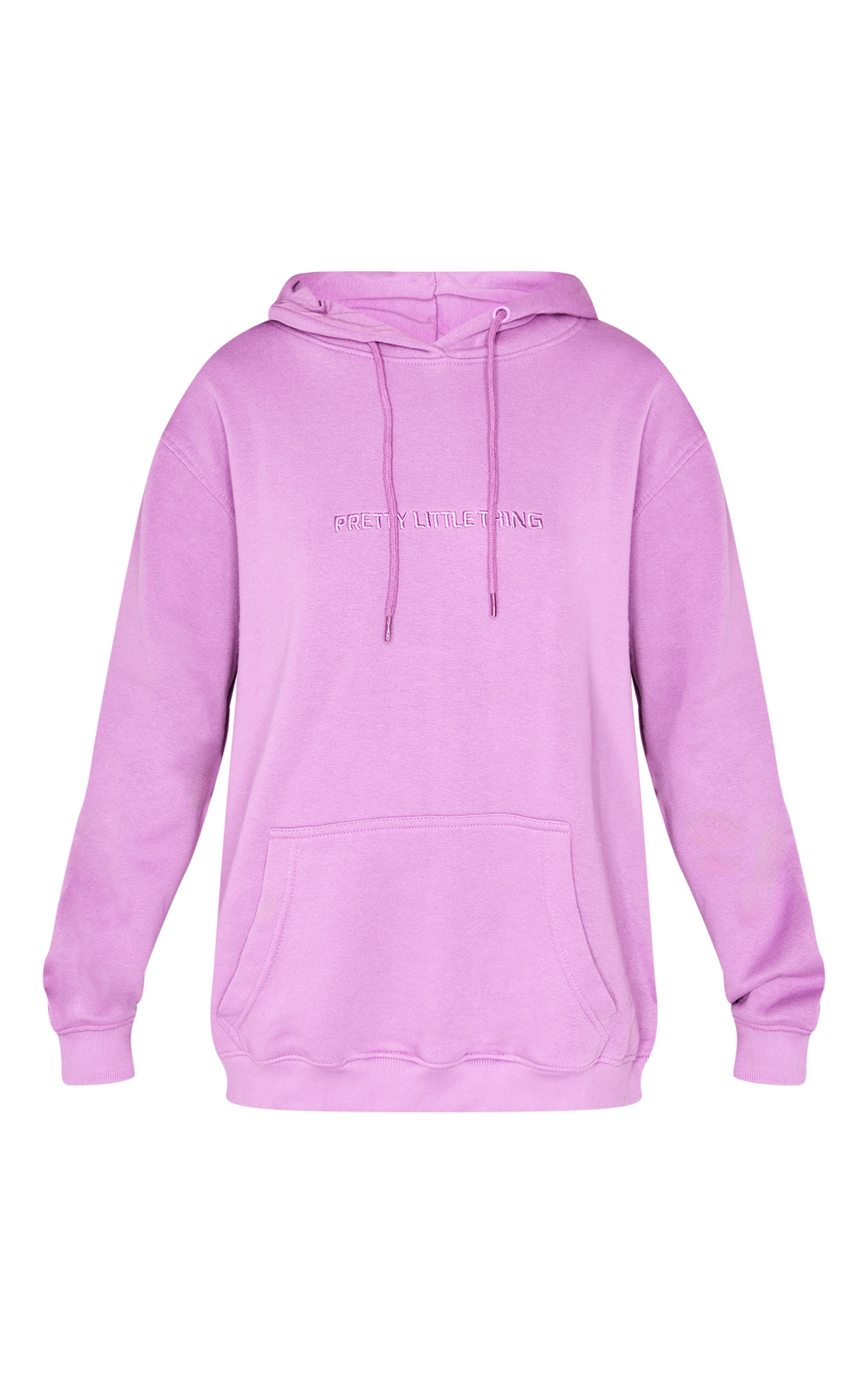 PRETTYLITLETHING Purple Graphic Embroidery Hoodie image 5