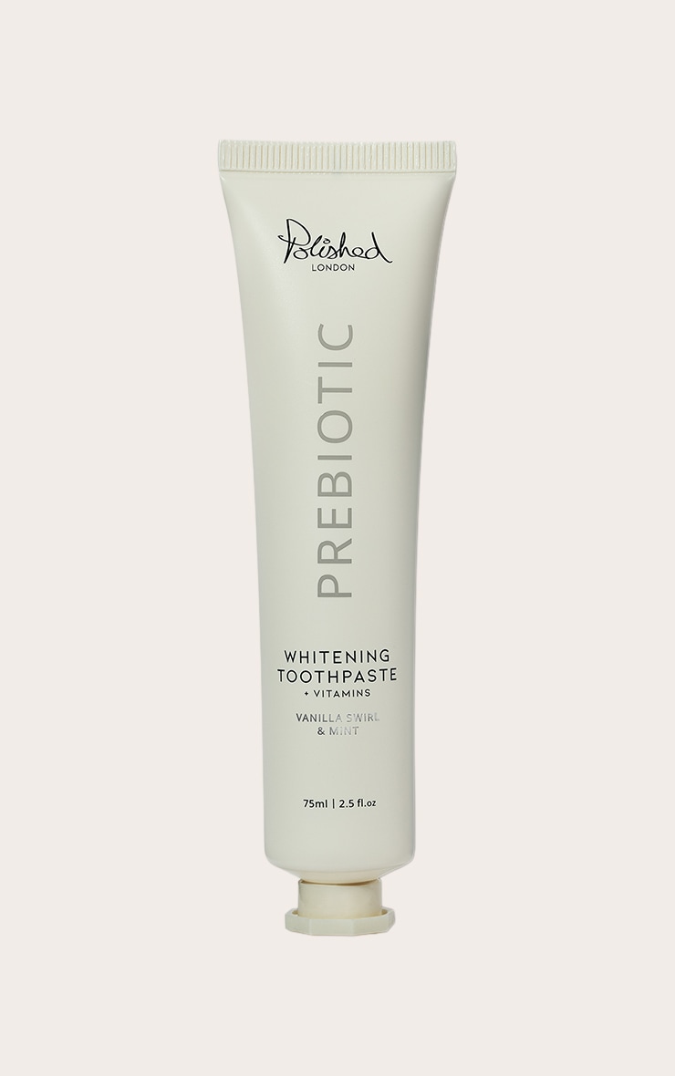 Polished London Prebiotic Whitening Toothpaste Vanilla Swirl & Mint Flavour 75ml image 1