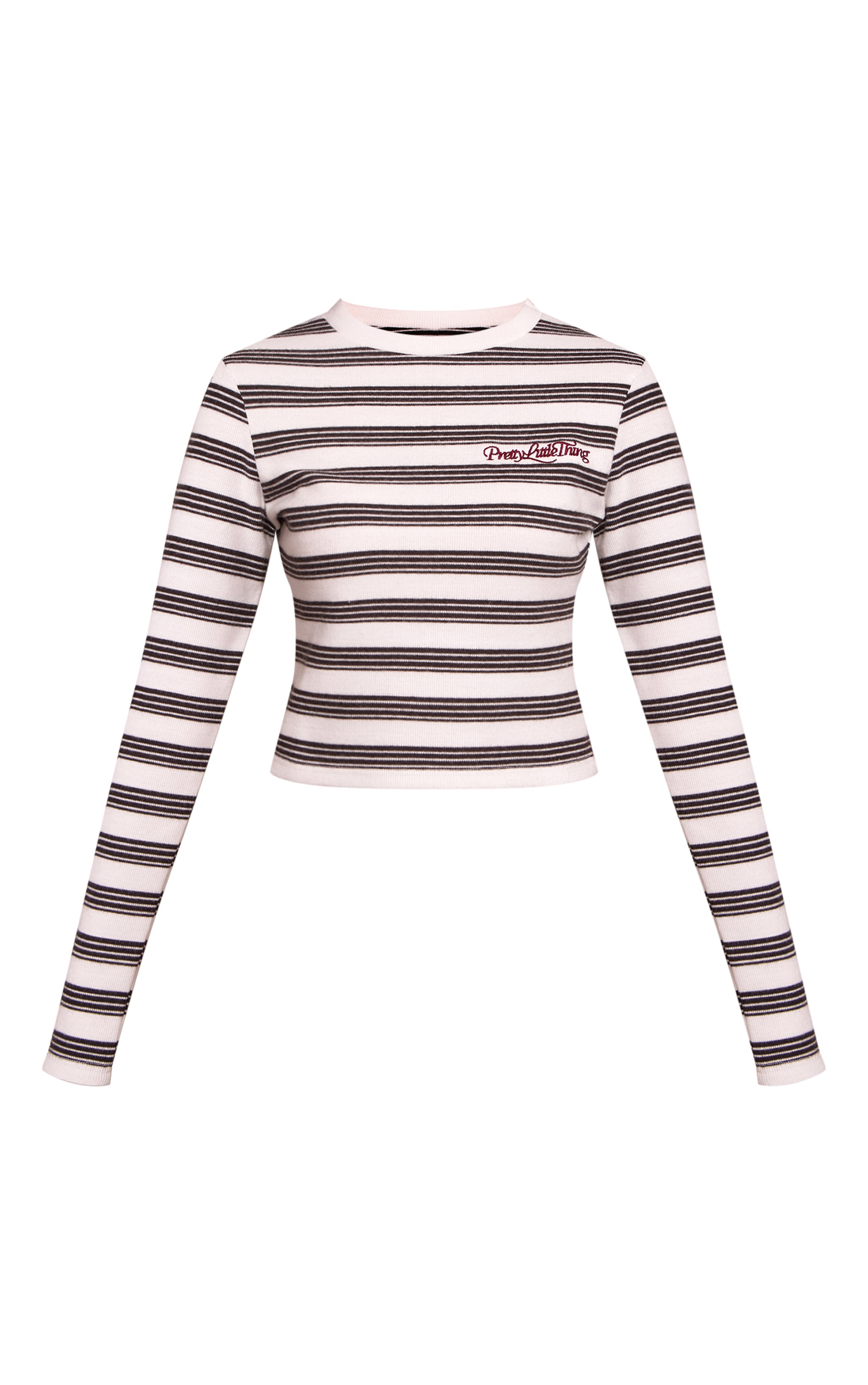 Monochrome Striped Soft Long Sleeve Top image 5