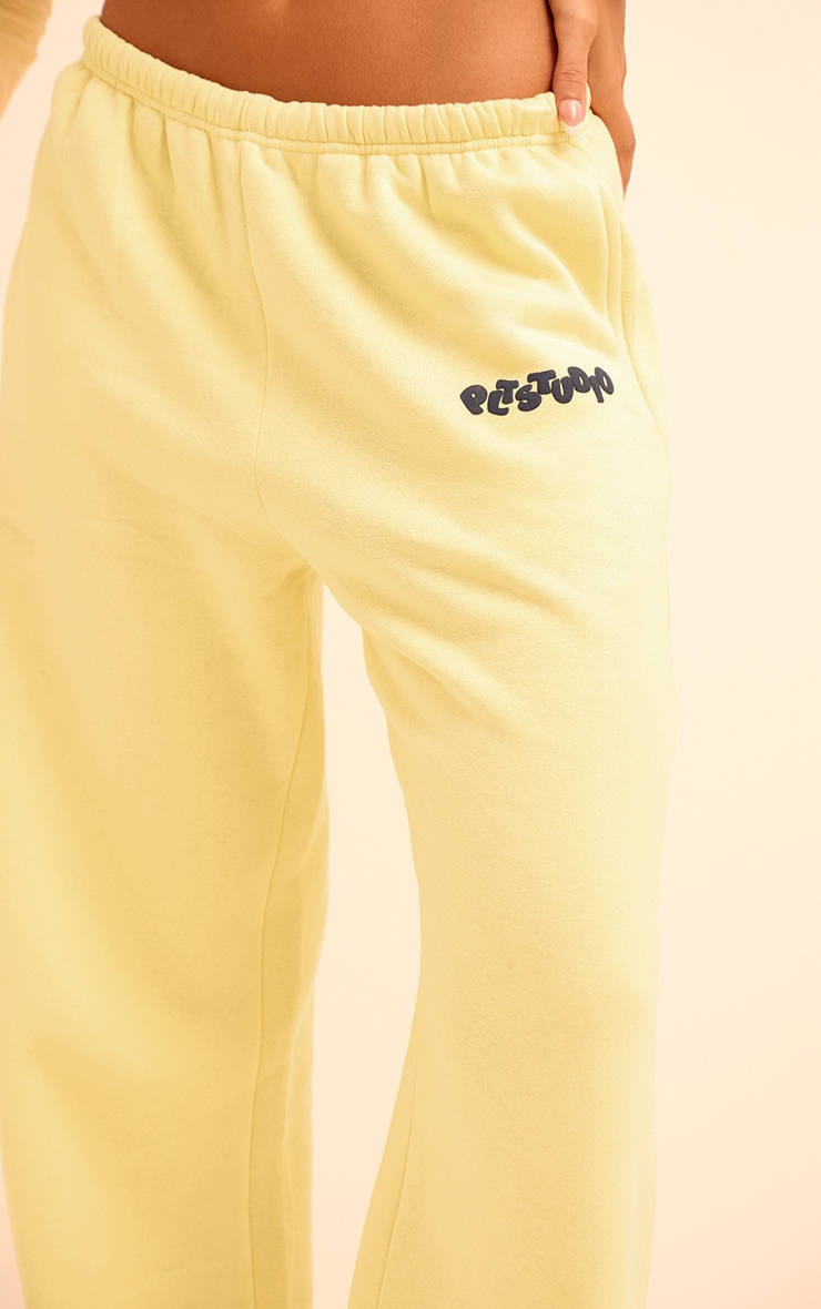 Butter Yellow PLT Studio Archive Puff Print Thin Waistband Sweatpants image 4
