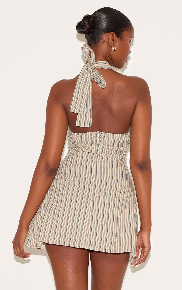 Stone Striped Halterneck Shift Dress | Dresses