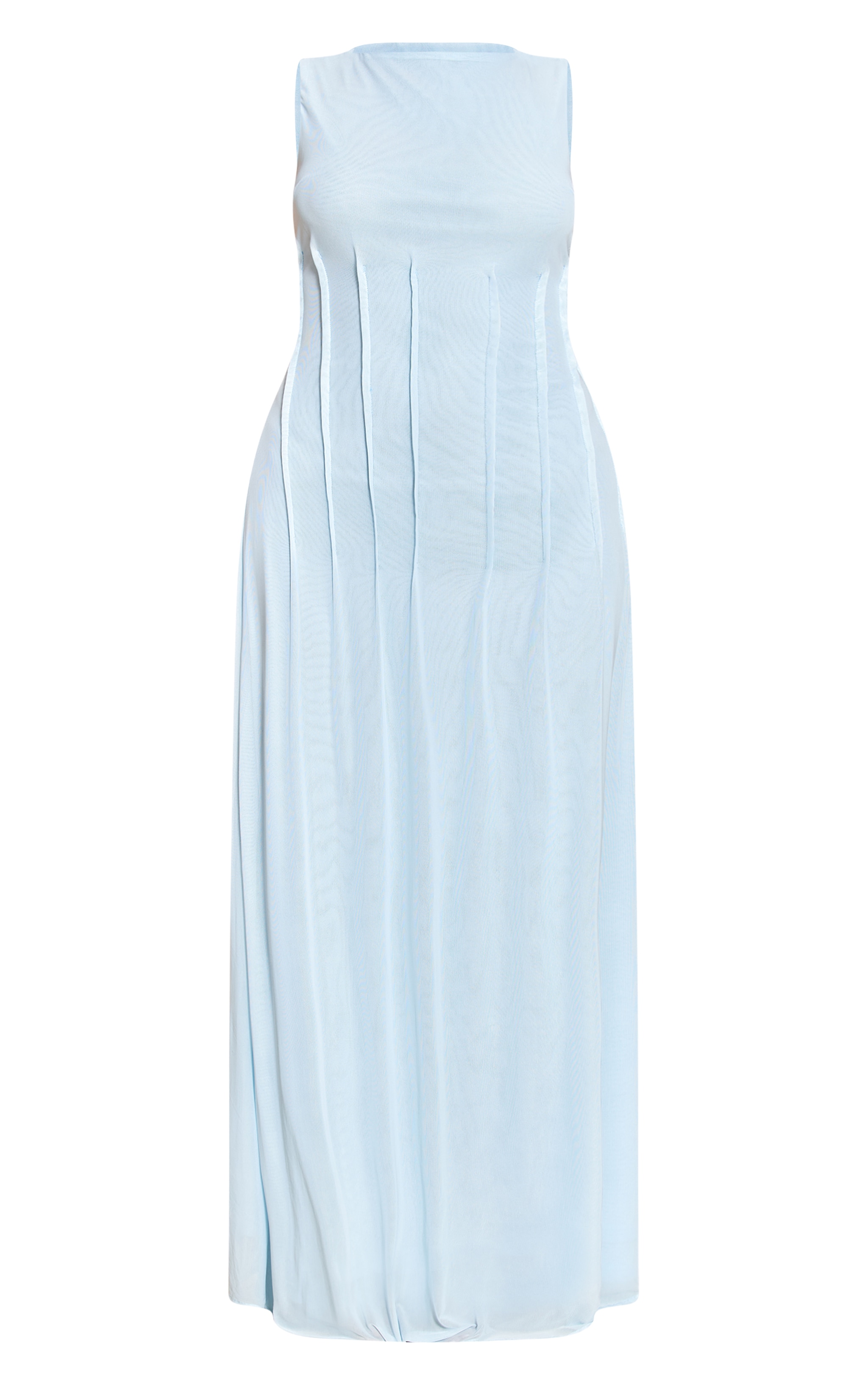 Petite Baby Blue Front Seam Detail Maxi Dress image 5