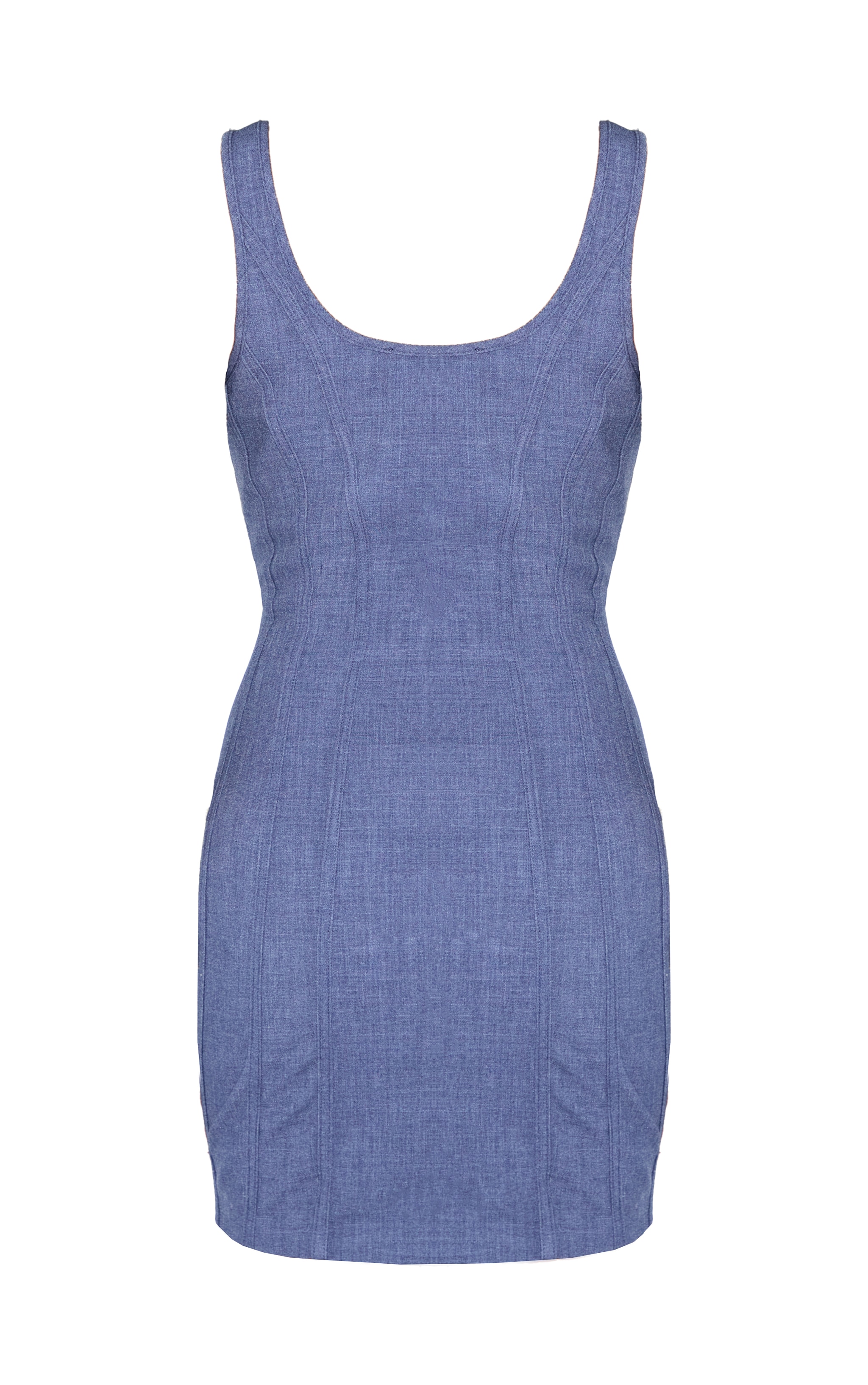 Navy Woven Corset Detail Mini Dress image 5