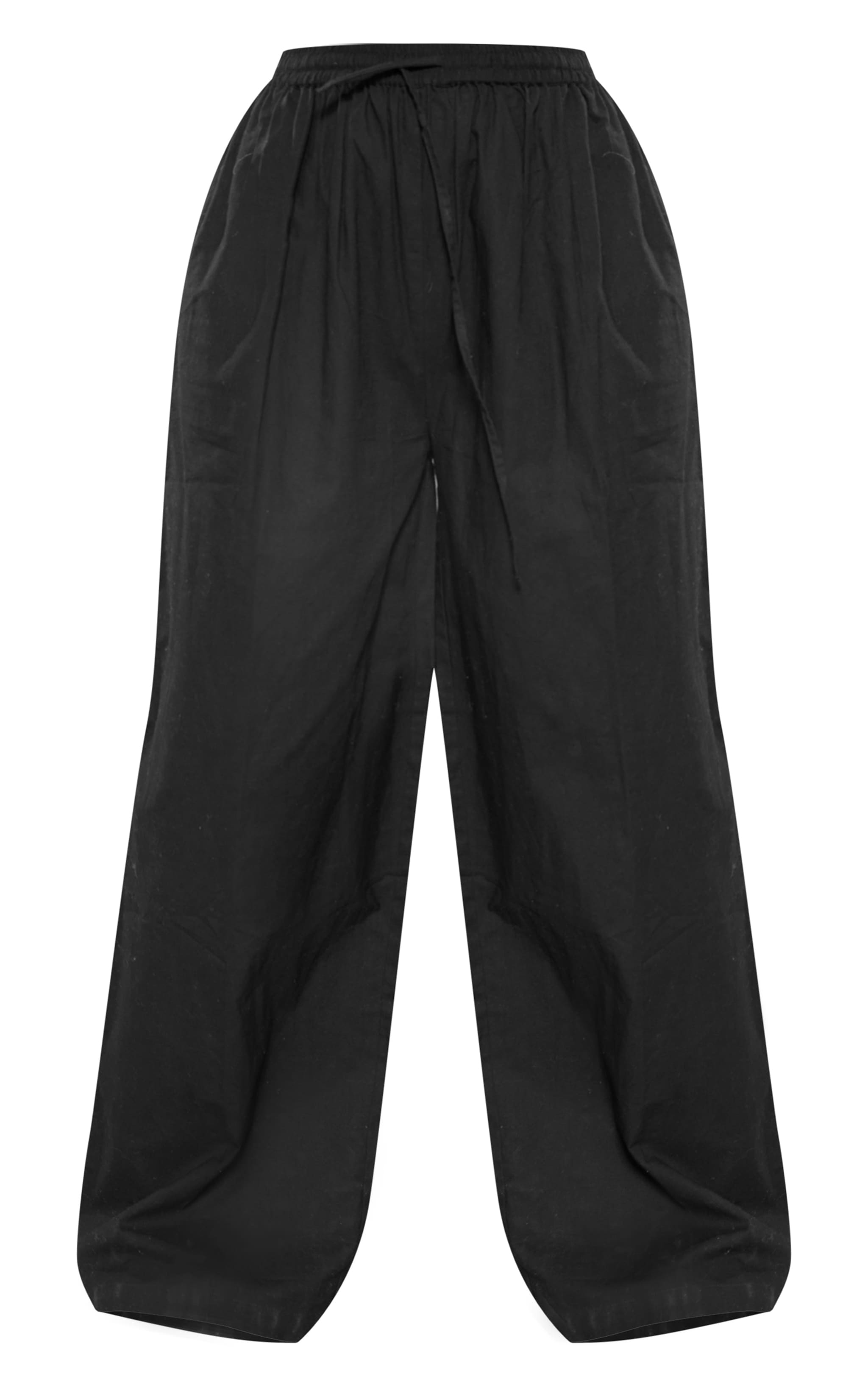 Tall Pantalon large effet lin noir image 5