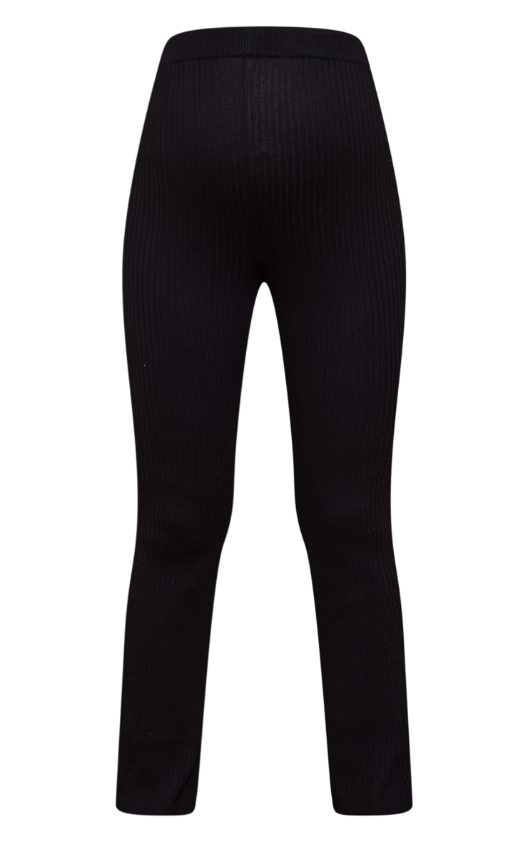 Maternity Black Knit Flared Pants image 5