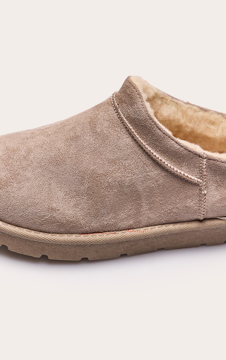 Mushroom Fluffy Lined Platform Slip On Flats image 5