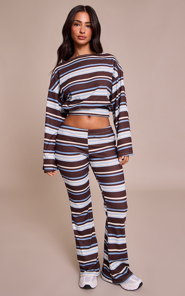Petite Pantalon chocolat multicolore