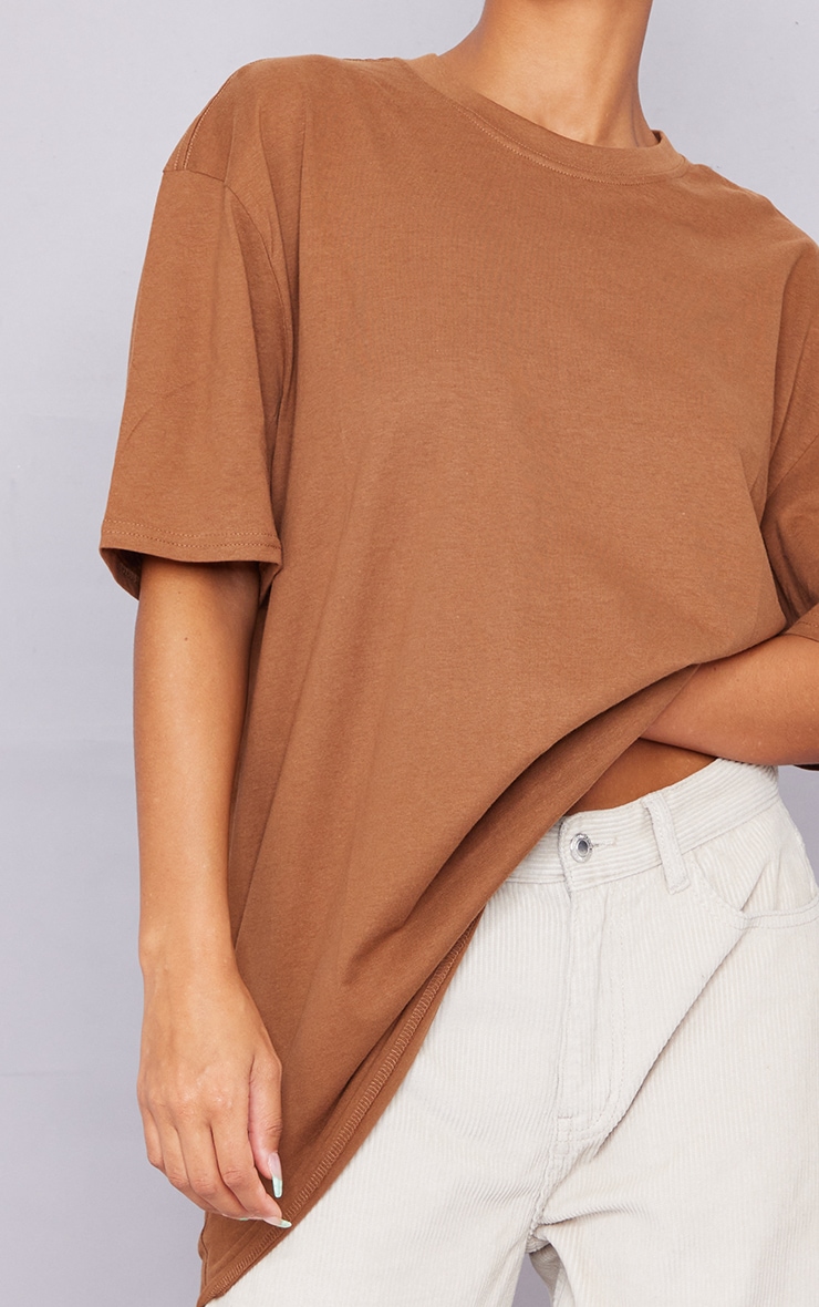 Cotton  Chocolate Oversized T-Shirt image 4