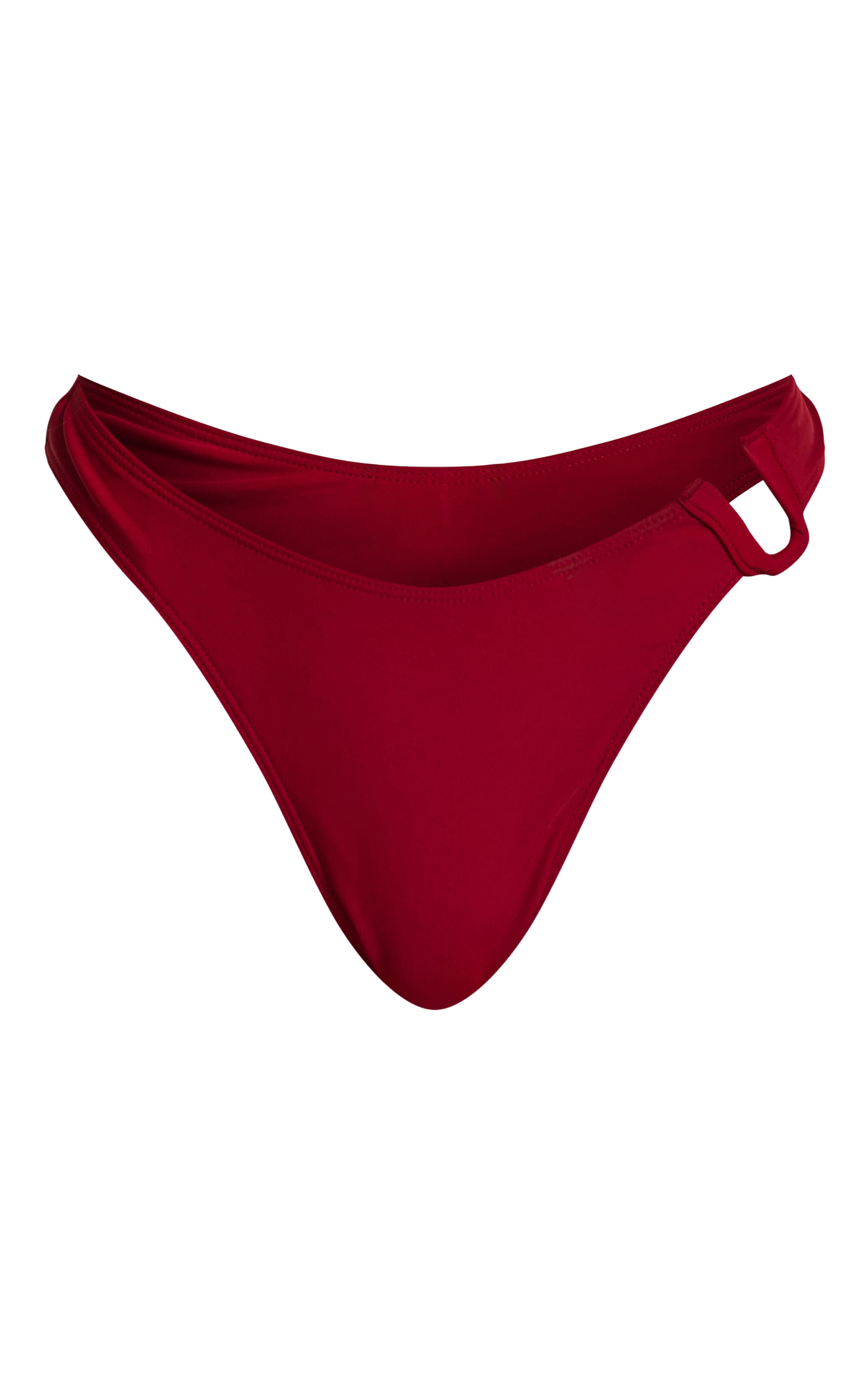Bas de maillot de bain tanga bordeaux à barre en U image 5