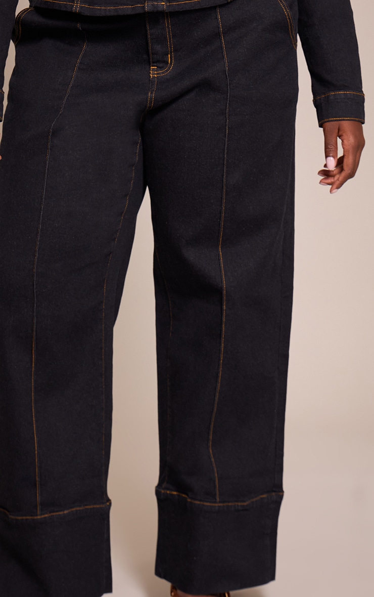 Plus Dark Indigo Turn Up Detail Jean image 4