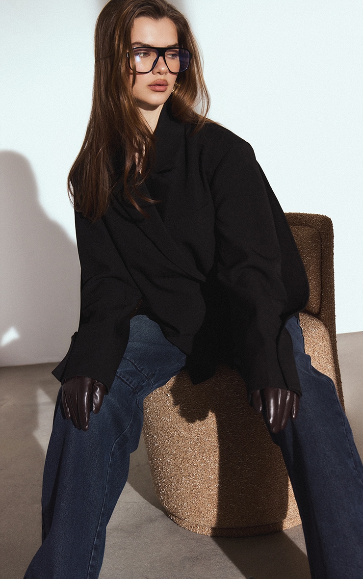 Dark Blue Vintage Low Rise Barrel Jeans image 4