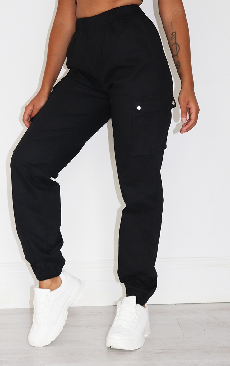 petite black combat trousers