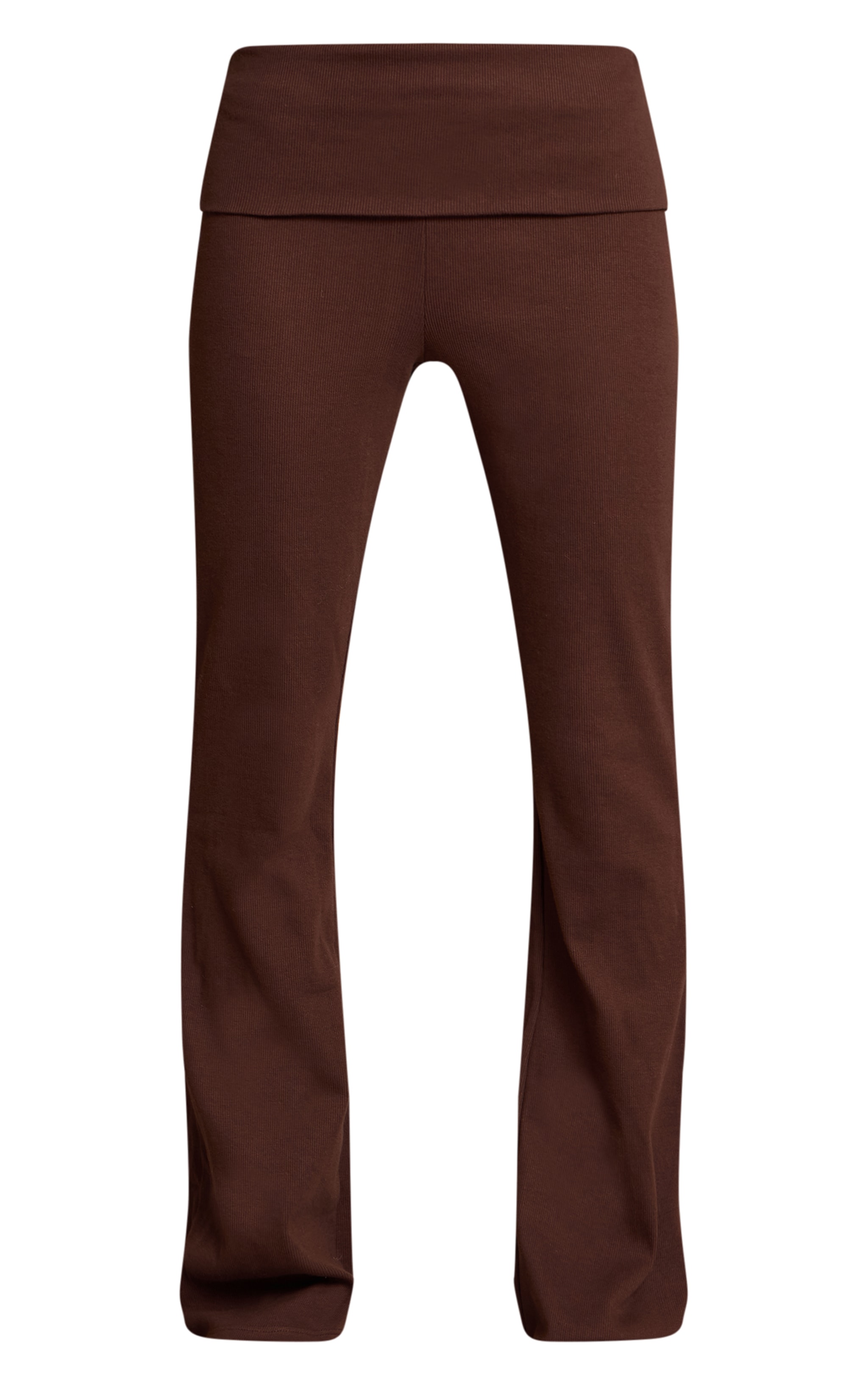 Chocolate Brown Fold Over Straight Leg Pant image 5