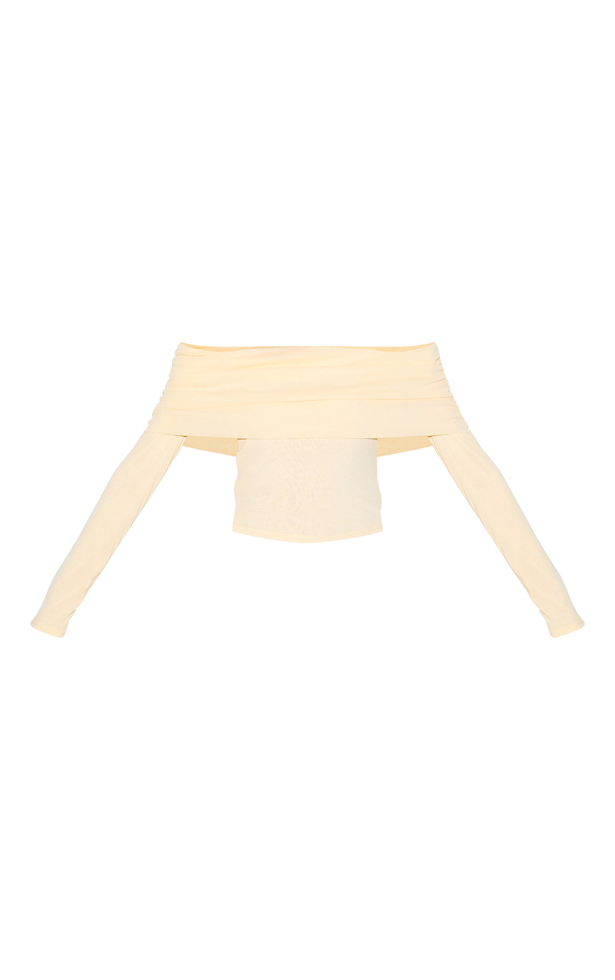 Almond Onion Skin Bardot Ruched Top image 5