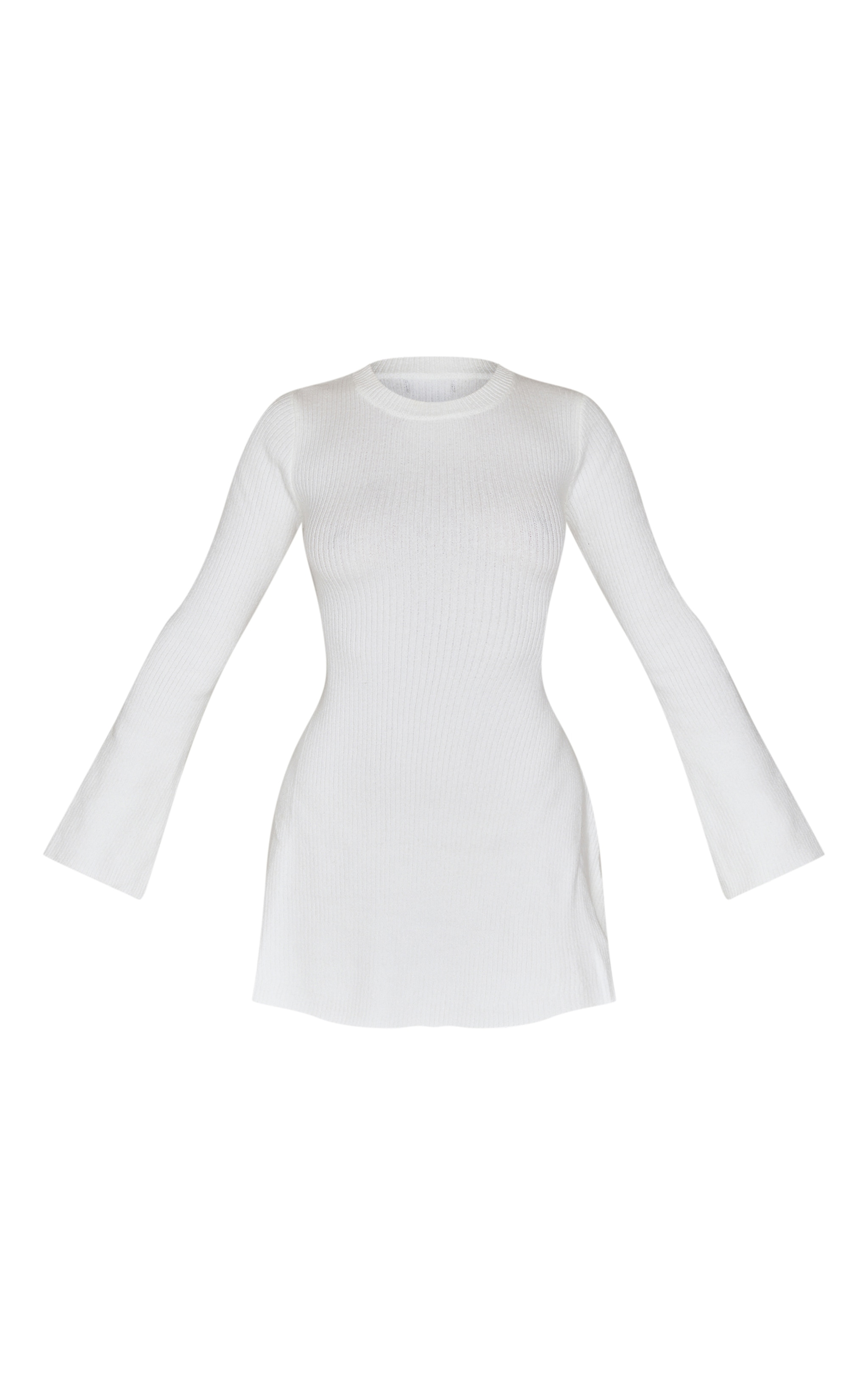 Petite Cream Knitted Long Sleeve Shift Dress image 5