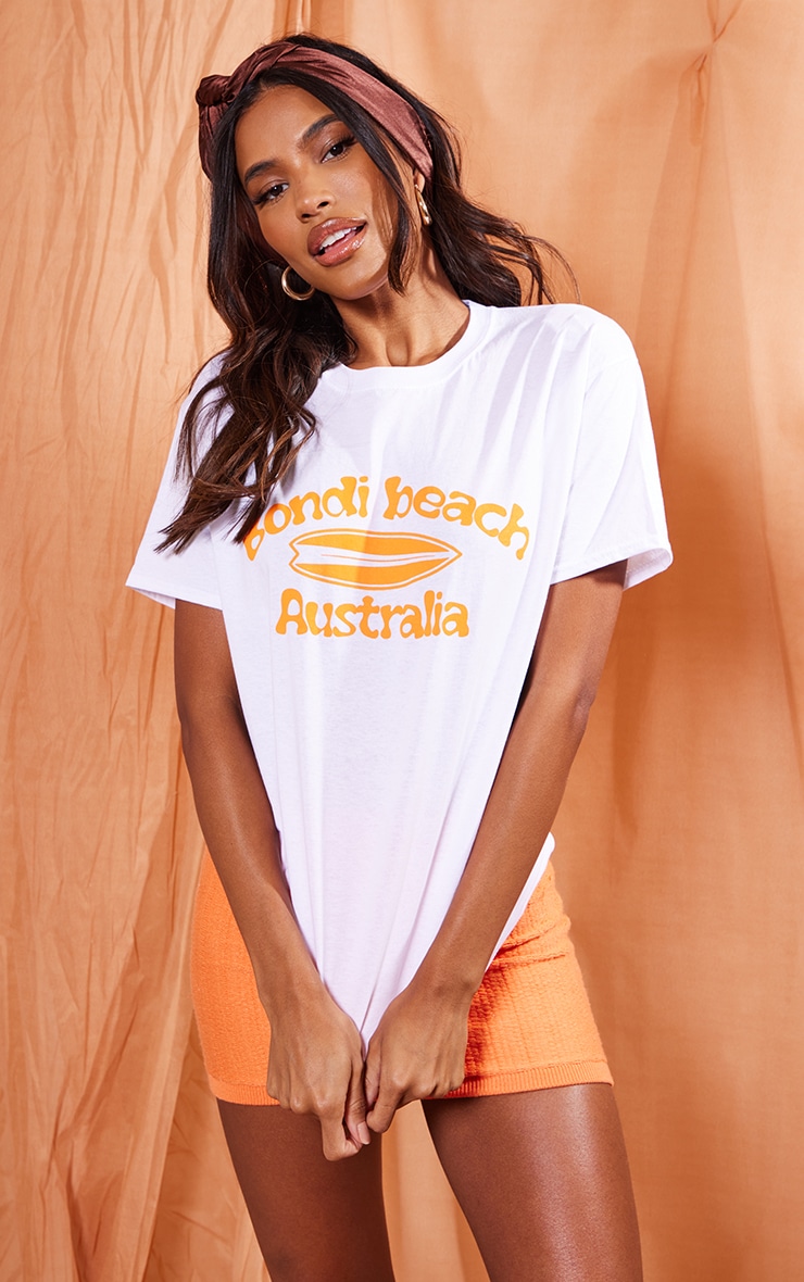 T-shirt blanc à imprimé Bondi Beach image 1