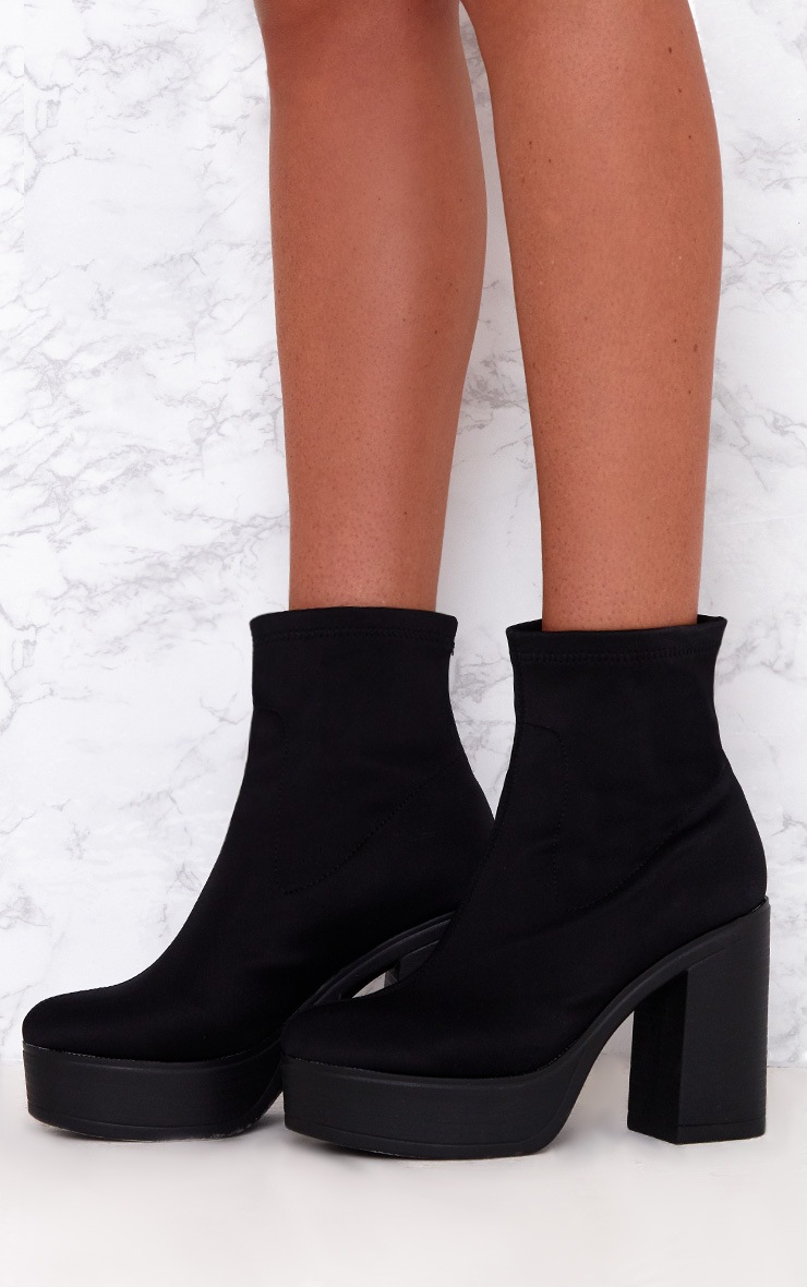 boots chaussette noir