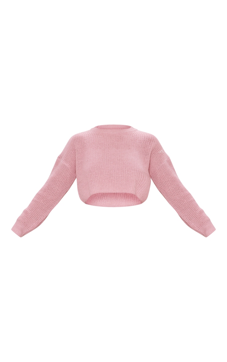 Blush Basic Crew Neck Crop Jumper image 5