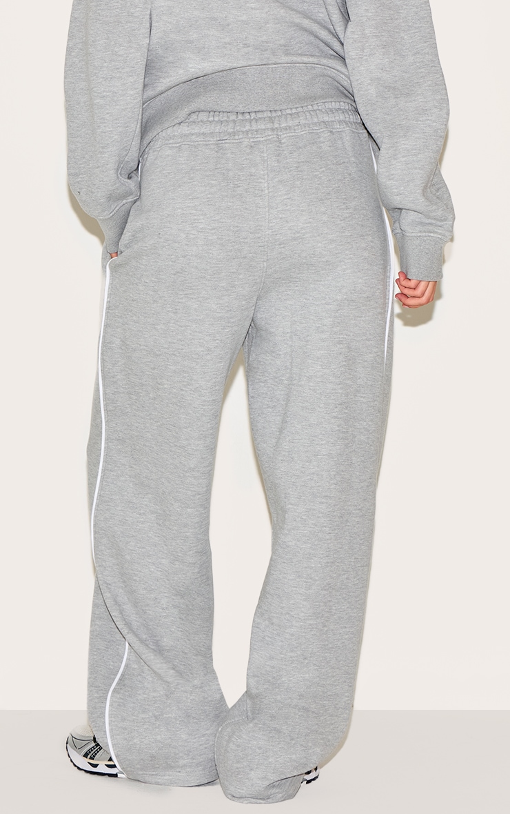 Ash Grey Wide Leg Contrast Seam Sweatpants image 3