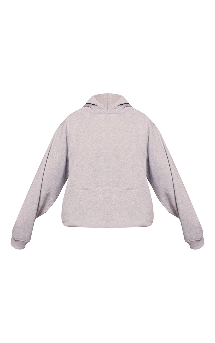 Ash Grey Cotton Fleece Pullover Hoodie image 5