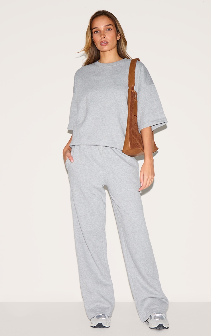T-shirt oversize en jersey gris image 3