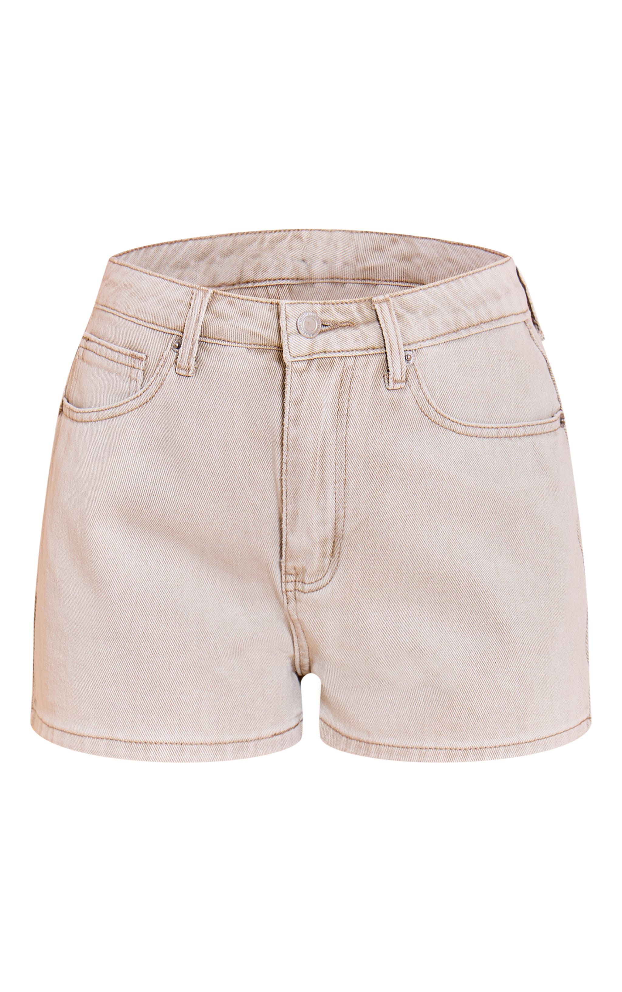 Washed Stone High Waisted Mom Shorts image 6