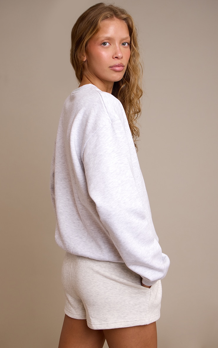 Ash Grey Logo Sweat Shorts image 3