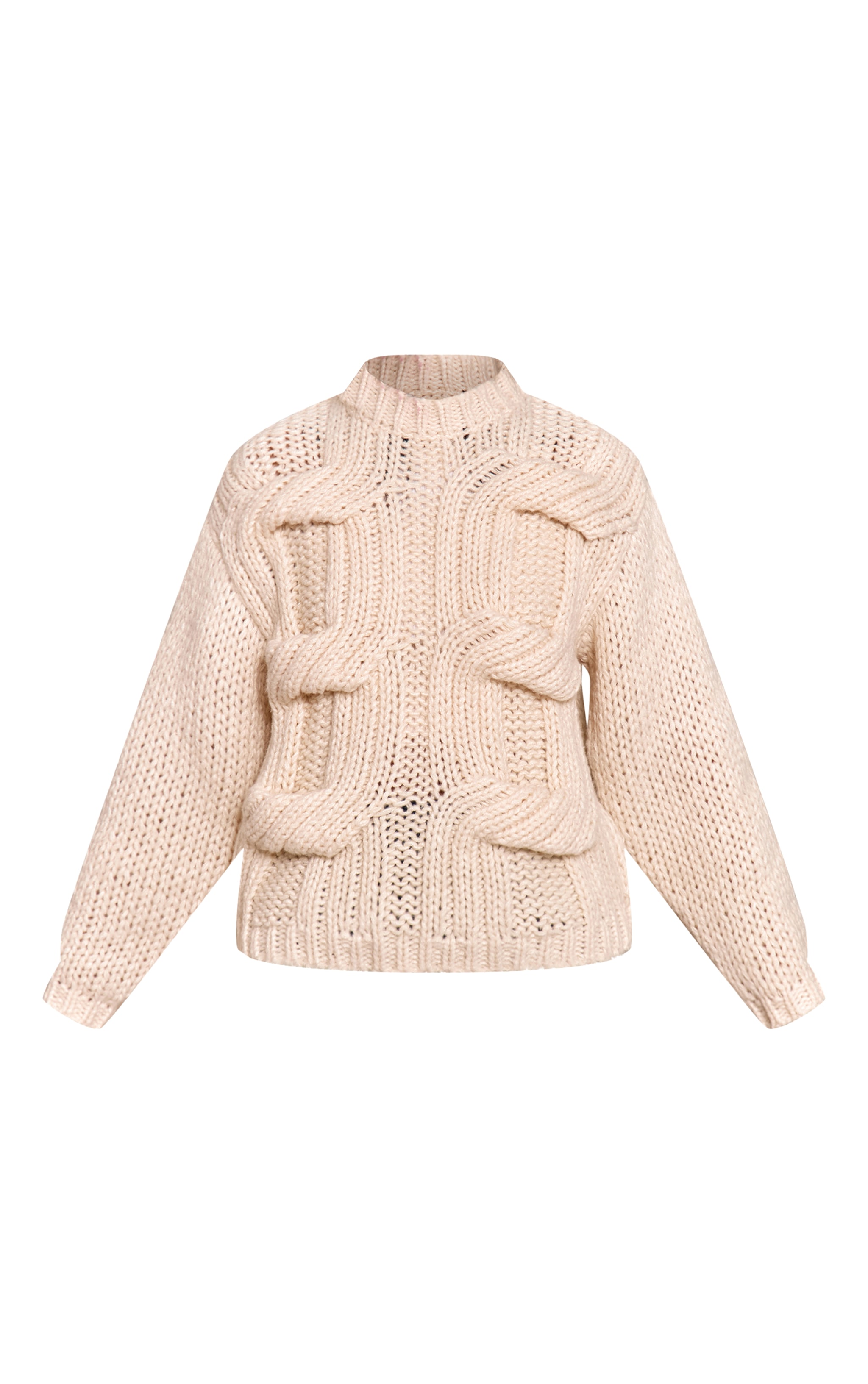 Petite Cream Twist Chunky Knitted Sweater image 5