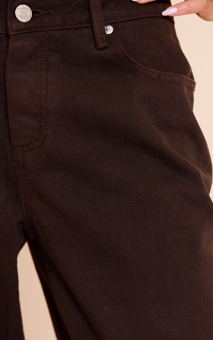 Dark Chocolate Dip Front Straight Leg Jeans image 4
