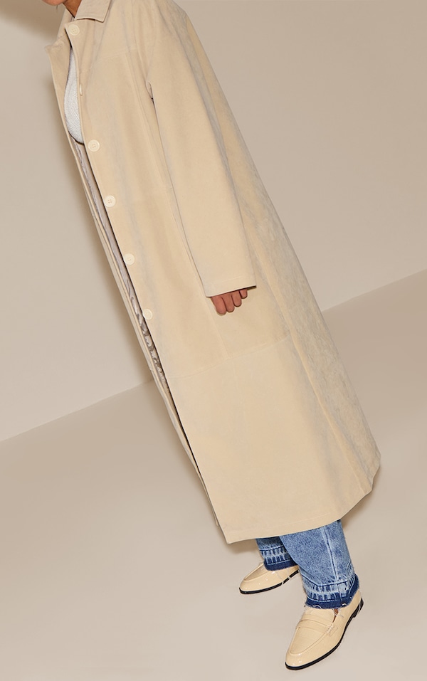 Cream Croc PU Basic Squared Toe Loafer