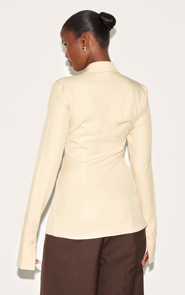 Butter Yellow Woven Fitted Shirt image 2
