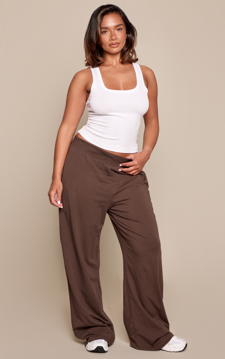 Shape Chocolate Straight Leg Trousers