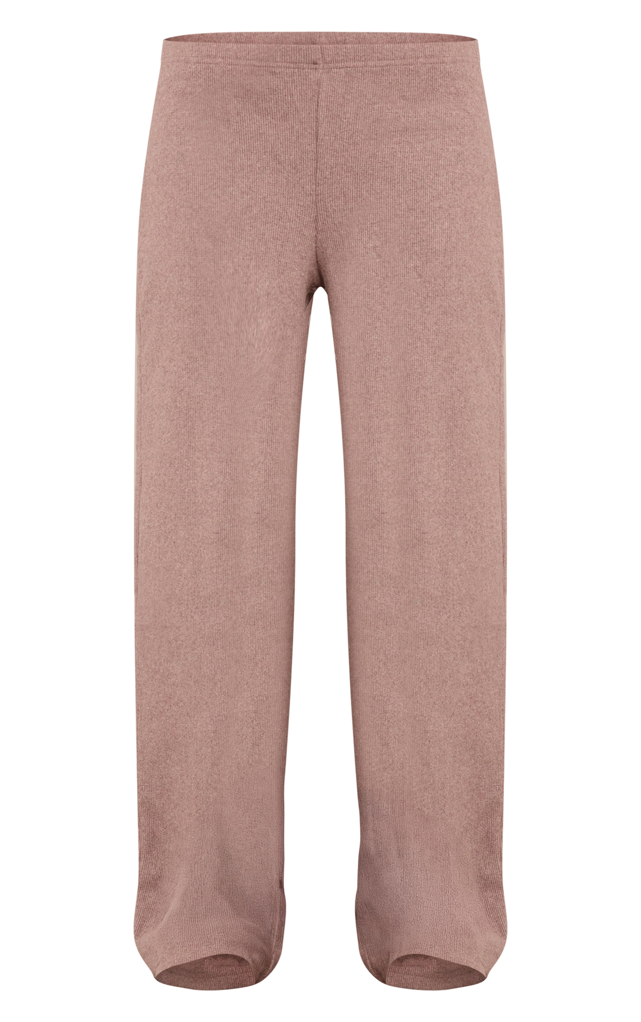 Light Brown Slouchy Thick Brushed Rib Pants image 5