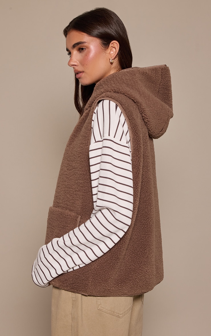 Brown Borg Zip Up Gilet image 2