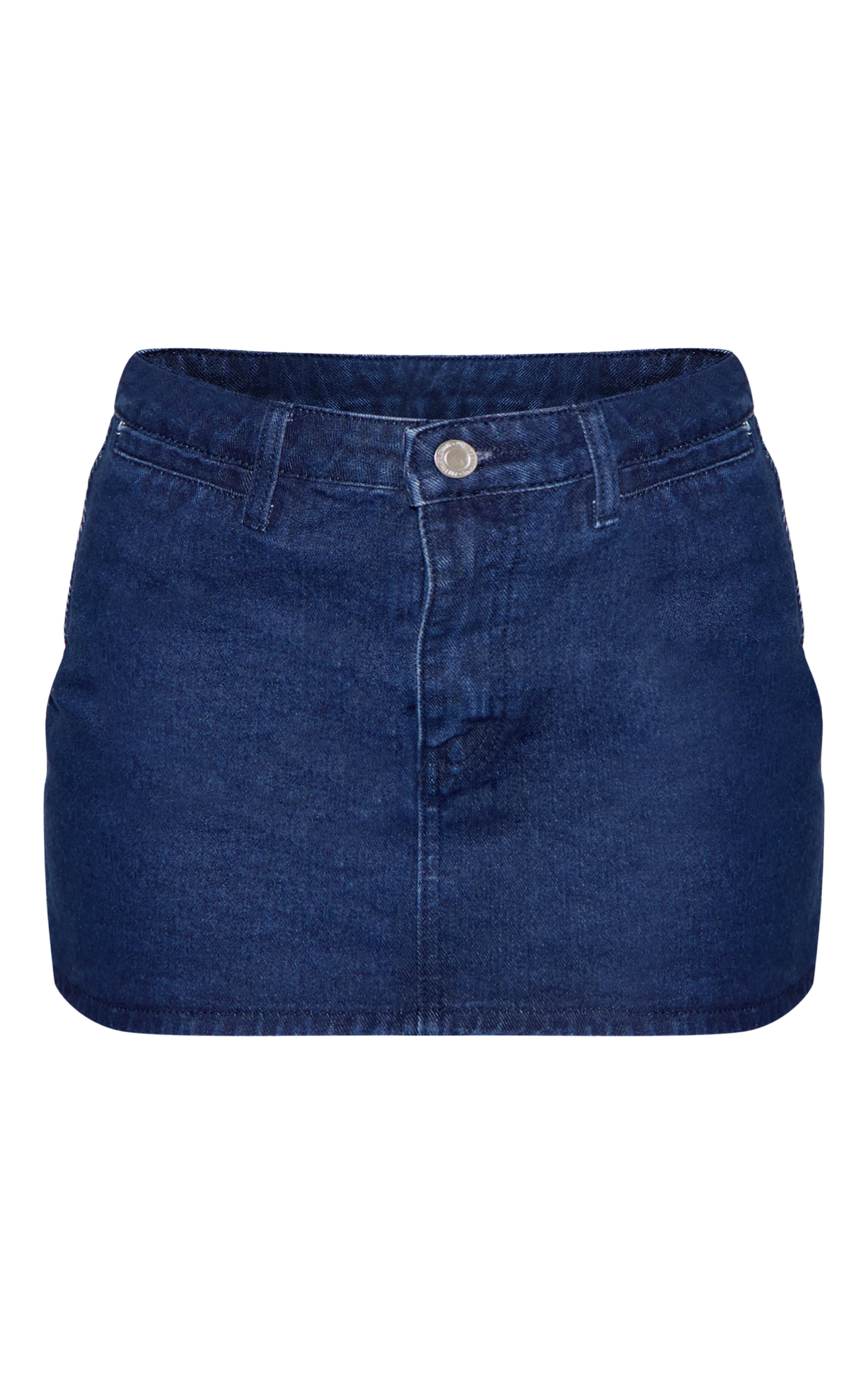 Mini-jupe en jean indigo à bouton image 6