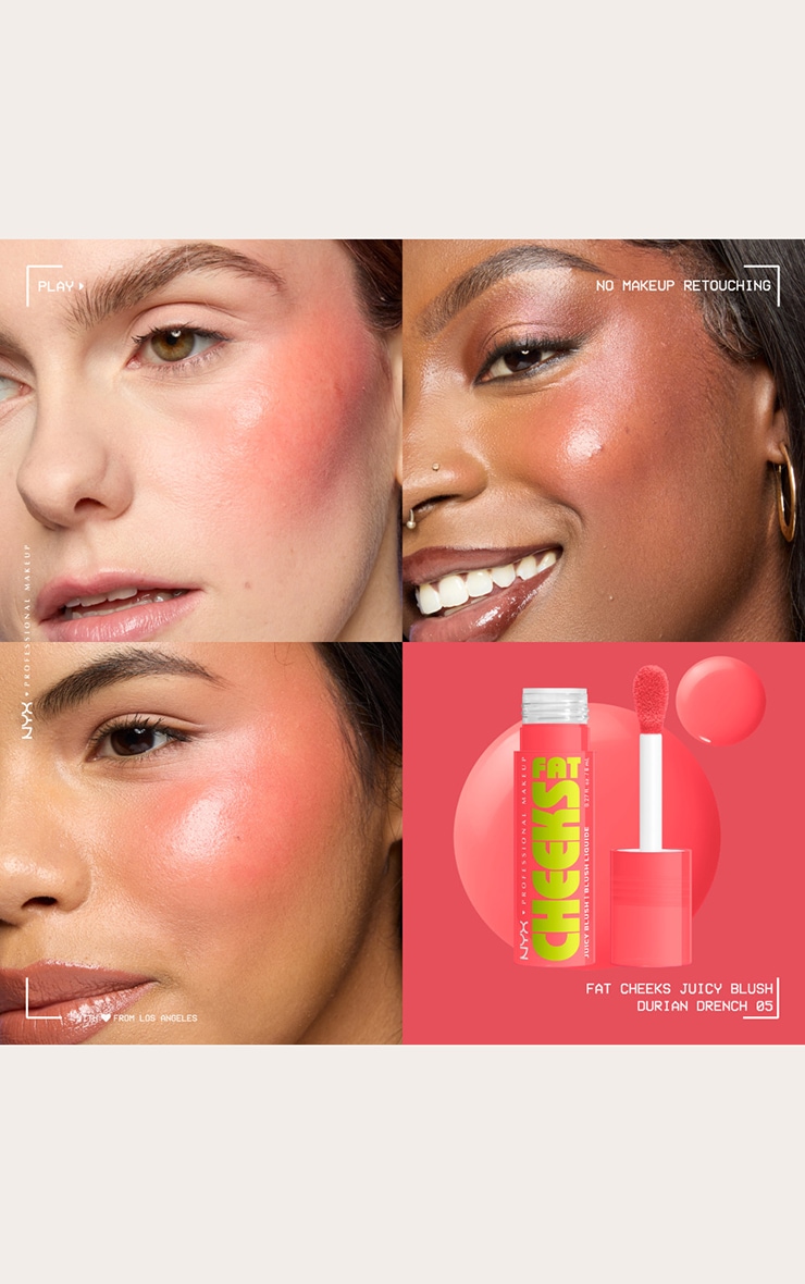 NYX PMU Fat Cheeks Juicy Blush Peach Plunge image 2