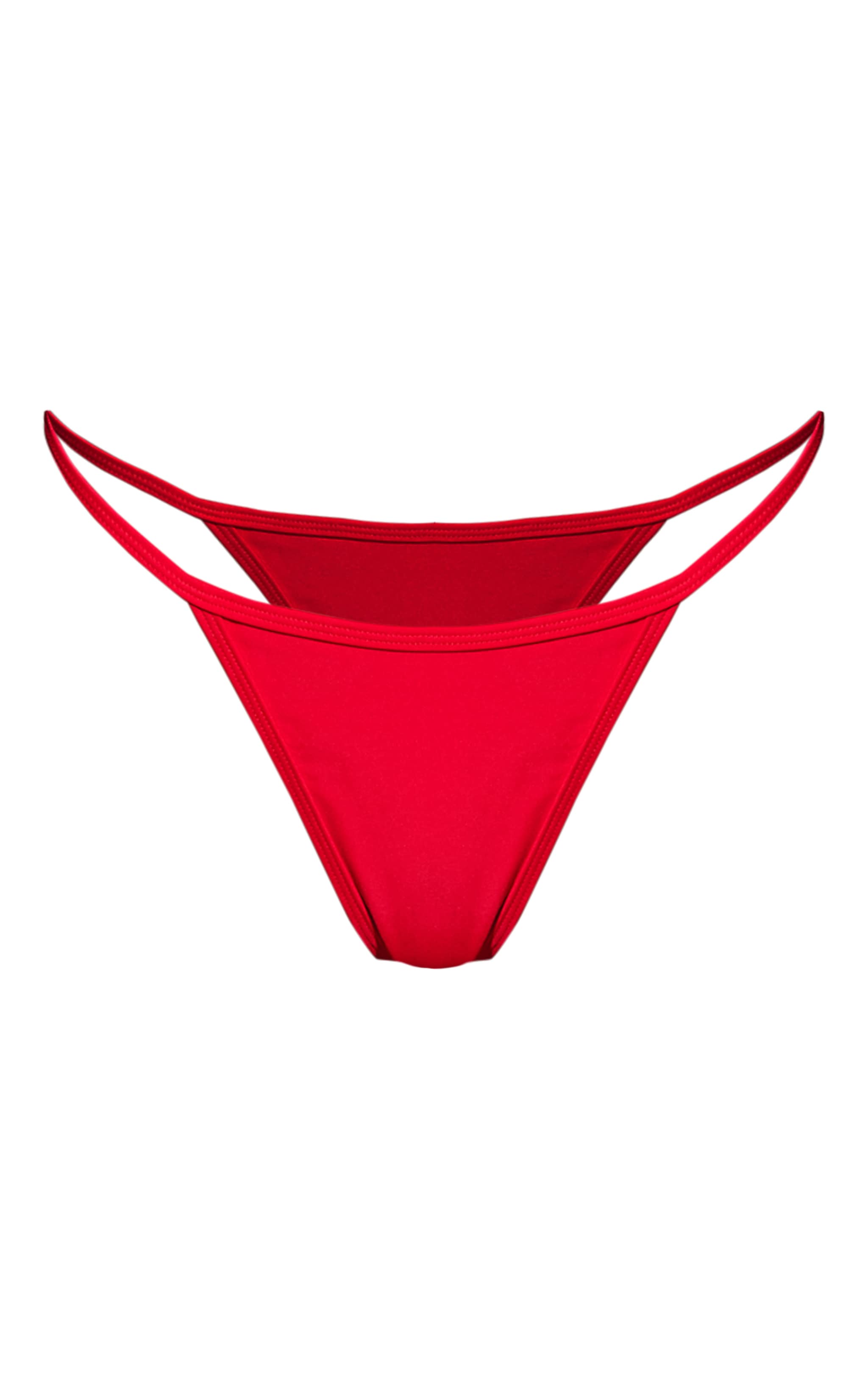 Red Basic Thong Bikini Bottom image 5